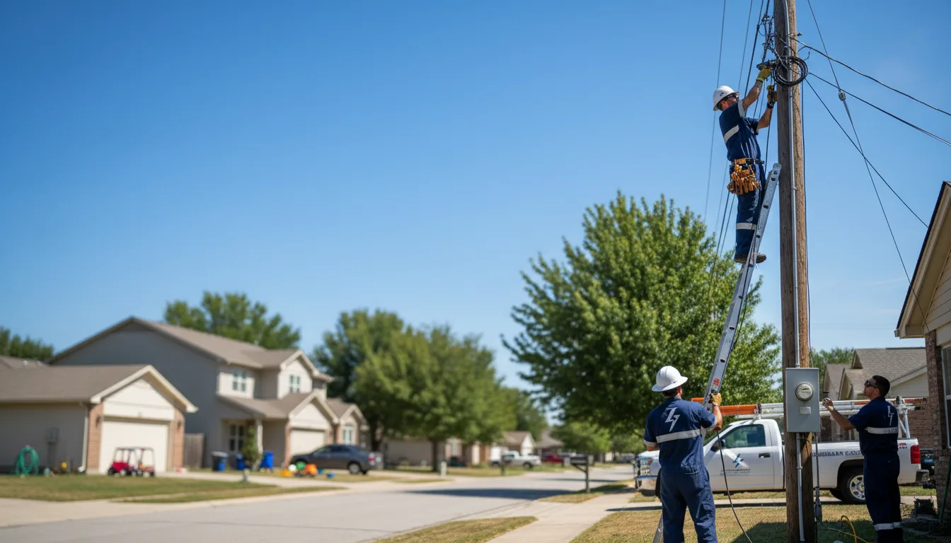 Residential electrician providing installation services in Woodland, GA